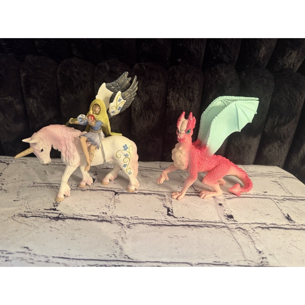 schleich Dragon Fairy Horse Unicorn Lot